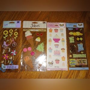 4 NEW packs of scrapbooking stickers